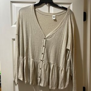 Rayon/Nylon peplum top